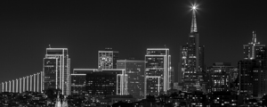 san francisco skyline night vista point  panorami