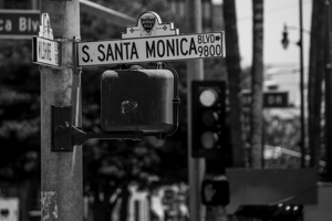 santa monica boulevard street sign  horizontal 21