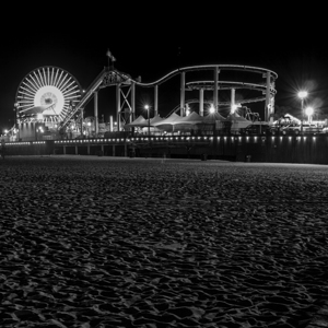 santa monica pier at night pacific park  square 2
