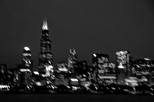 sears willis tower purposefully blurry  horizonta