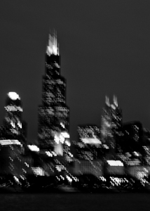 sears willis tower purposefully blurry  vertical