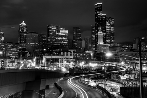 seattle skyline over alaskan way  horizontal 2673