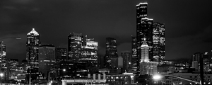 seattle skyline over alaskan way  panoramic 2673