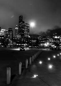 seattle skyline qwest parking lot  vertical 305 Q