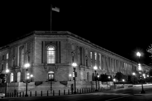senate russell office building at night  horizont