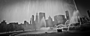 spray from buckingham fountain  panoramic 2032 Sp