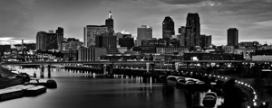 st paul skyline at dusk  panoramic 1727 Lafayette