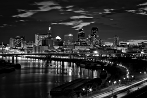 st paul skyline night  horizontal 1721 Barges 13k