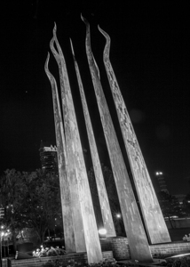 sticks of fire plant museum at night  vertical 30