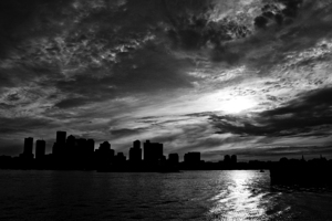 sunset behind boston skyline  horizontal 1248 Dra