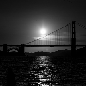 sunsets behind golden gate bridge  square 510 Sun