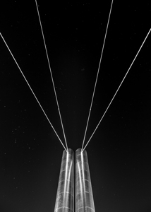 the soleri bridge at night scottsdale  vertical 2