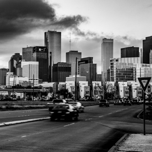 traffic into downtown houston texas  square 3284