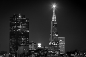 transamerica pyramid night illuminated beacon  ho