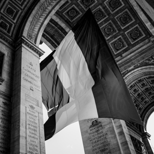 under the arc de triomphe  square 2435 Bonaparte