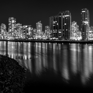 vancouver skyline at night false creek  square 26