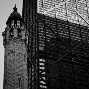 water tower and hancock building  square 1197 Jol