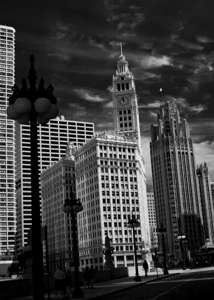 wrigley building tribune building wacker drive  v