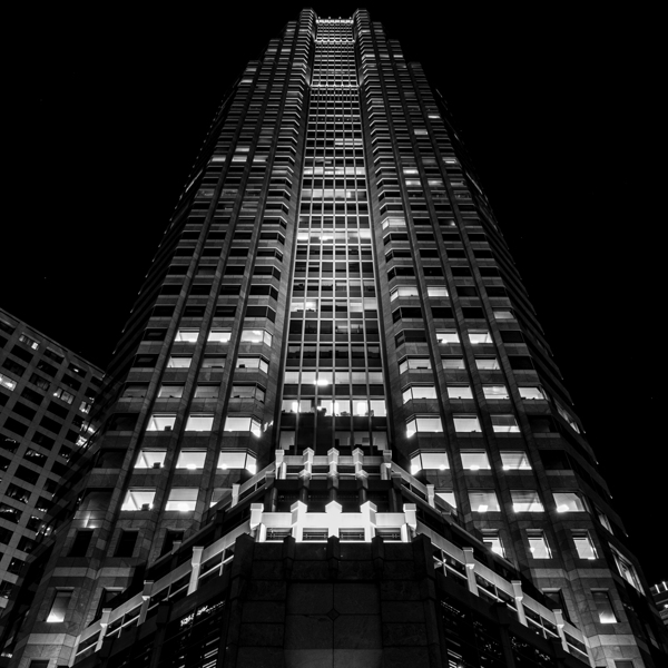 PWC building at night  square 2150 Cooper 13k Print