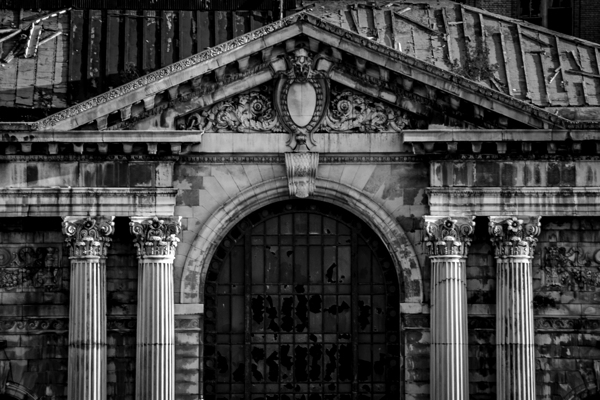 abandoned detroit train station  horizontal 532 A Print