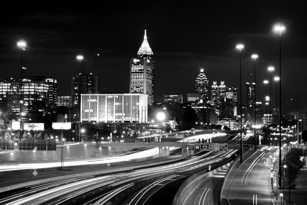 atlanta skyline  horizontal 695 Techwood 13k Print