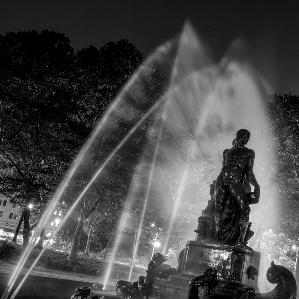 bailey fountain prospect park  square 1400 Bailey Print