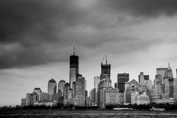 battery park lower manhattan skyline  horizontal Print