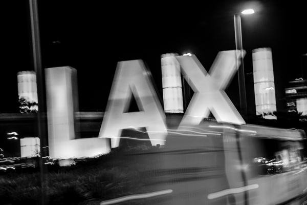 blurry LAX sign  horizontal 2173 Laix 13k Print