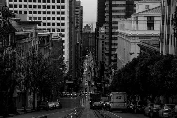 california street downtown san francisco  horizon Print