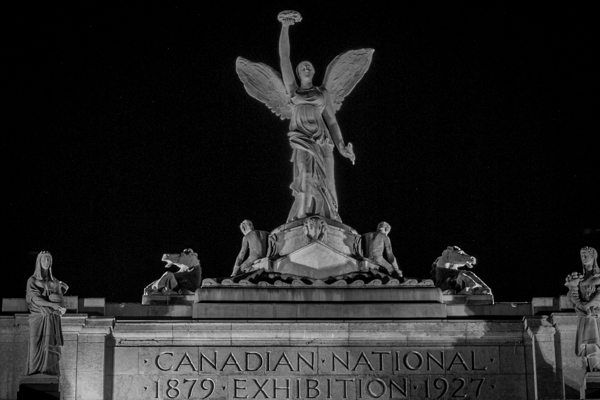 canadian national exhibition at night  horizontal Print