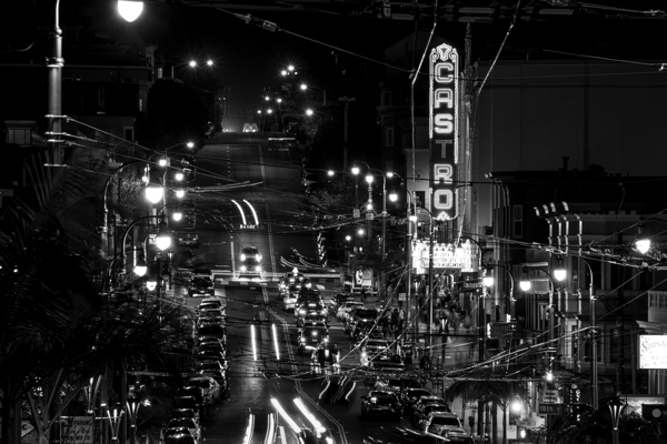 castro theater night  horizontal 2768 Castro 13k. Print