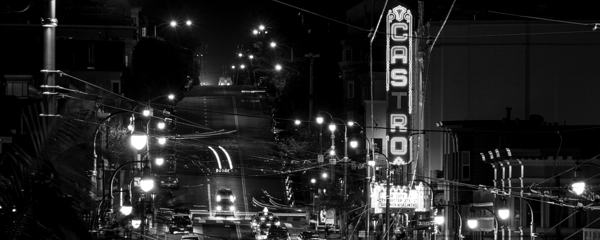 castro theater night  panoramic 2768 Castro 13k.j Print