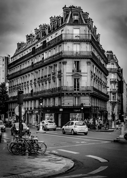 classic paris apartment building  vertical 2451 L Print