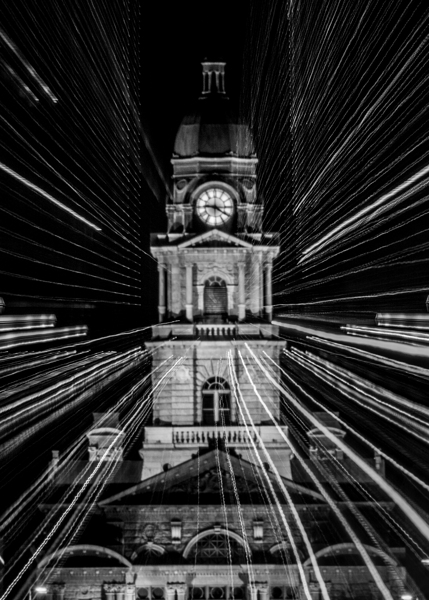 close up of tarrant county courthouse  vertical 8 Print