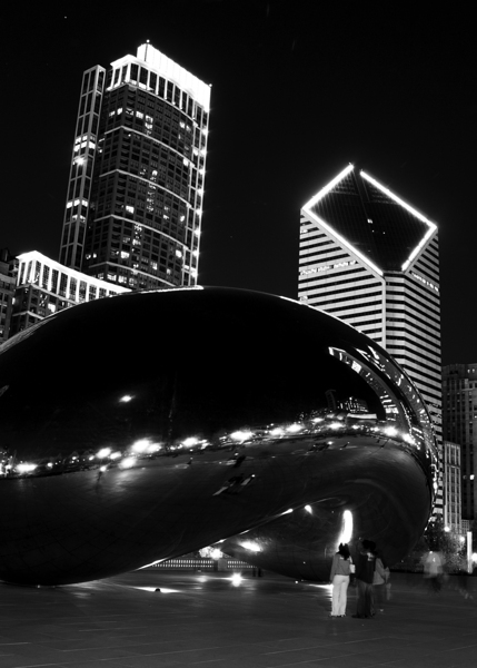 cloud gate millenium park  vertical 2024 Gate 13k by Black And White