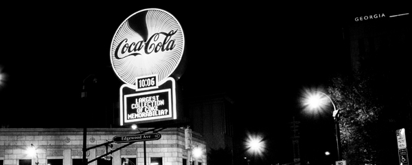 coca cola sign  panoramic 1947 Edgewood 13k Print