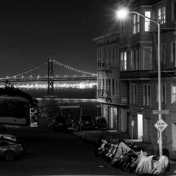 dead end telegraph hill sf bay  square 2946 Dead Print