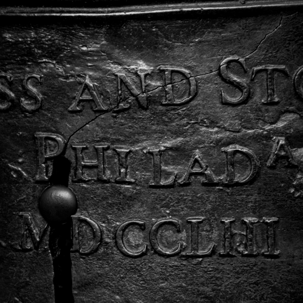 detail shot of liberty bell  square 2959 Philada Print
