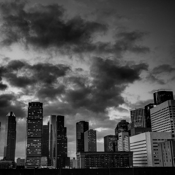 downtown houston texas skyline  square 3273 Dusk Print