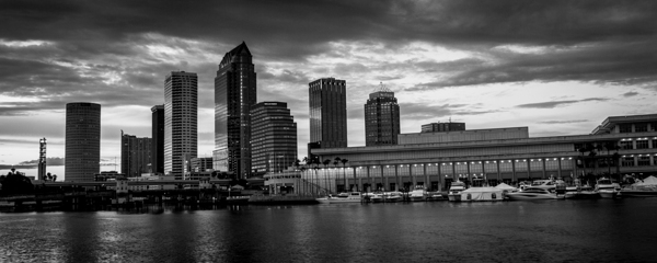 downtown tampa skyline at dusk  panoramic 1115 Pl Print