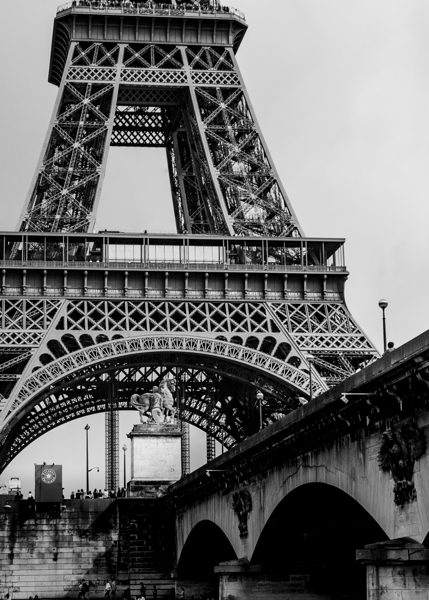 eiffel tower base  vertical 3476 Seguin 13k Print