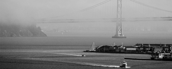 fog over san francisco bay  panoramic 2859 Thirty Print