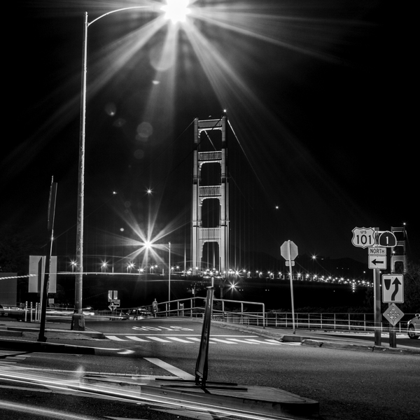 golden gate bridge at night  square 4524 Northbou Print