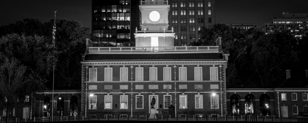 independence hall at night  panoramic 2241 Conven Print
