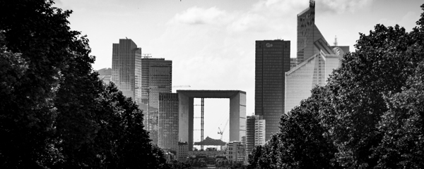 le defense from champs elysees  panoramic 3452 De Print