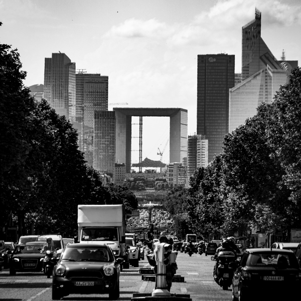 le defense from champs elysees  square 3452 Defen Print