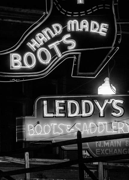leddys handmade boots and saddles  vertical 808 H Print