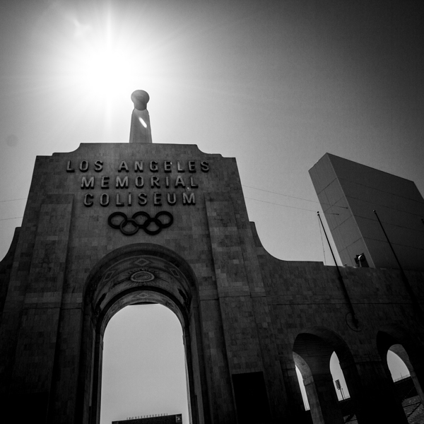 los angeles memorial coliseum  square 2148 Colise Print