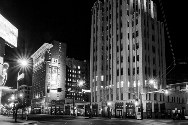 luhrs tower at night downtown phoenix  horizontal Print