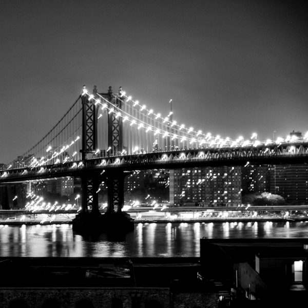 manhattan bridge over east river  square 369 Manh Print